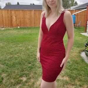Red dress from Lulus